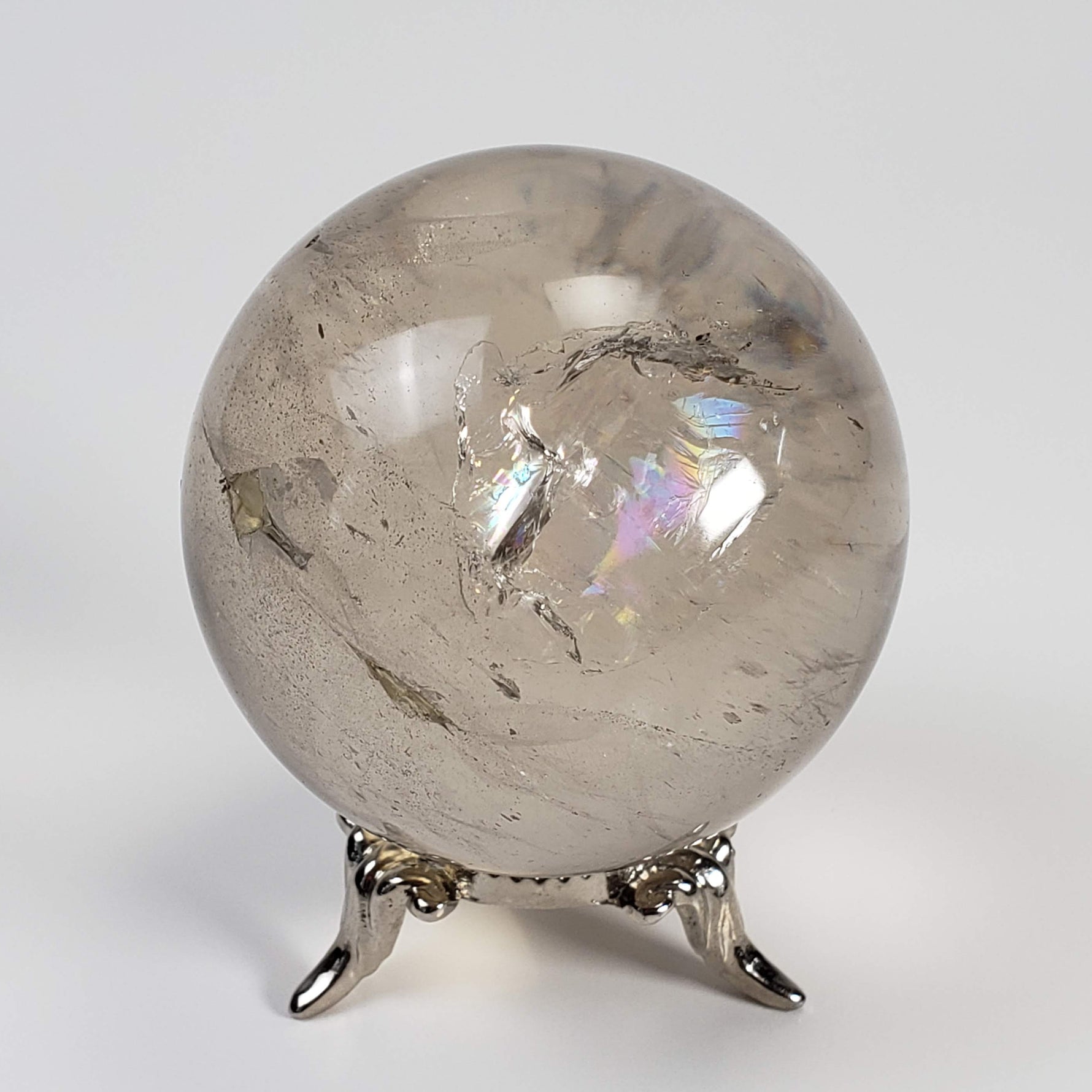 Calcite Sphere | Clear Crystal Ball | 53 mm, 2.1 in | 209 grams | Brazil 2