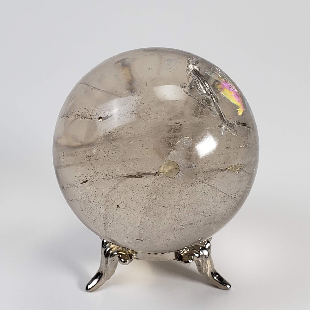 Calcite Sphere | Clear Crystal Ball | 53 mm, 2.1 in | 209 grams | Brazil 4