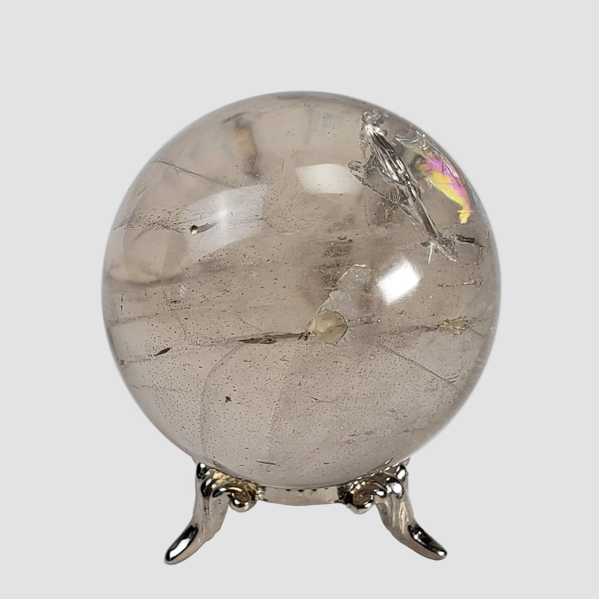 Calcite Sphere | Clear Crystal Ball | 53 mm, 2.1 in | 209 grams | Brazil 4