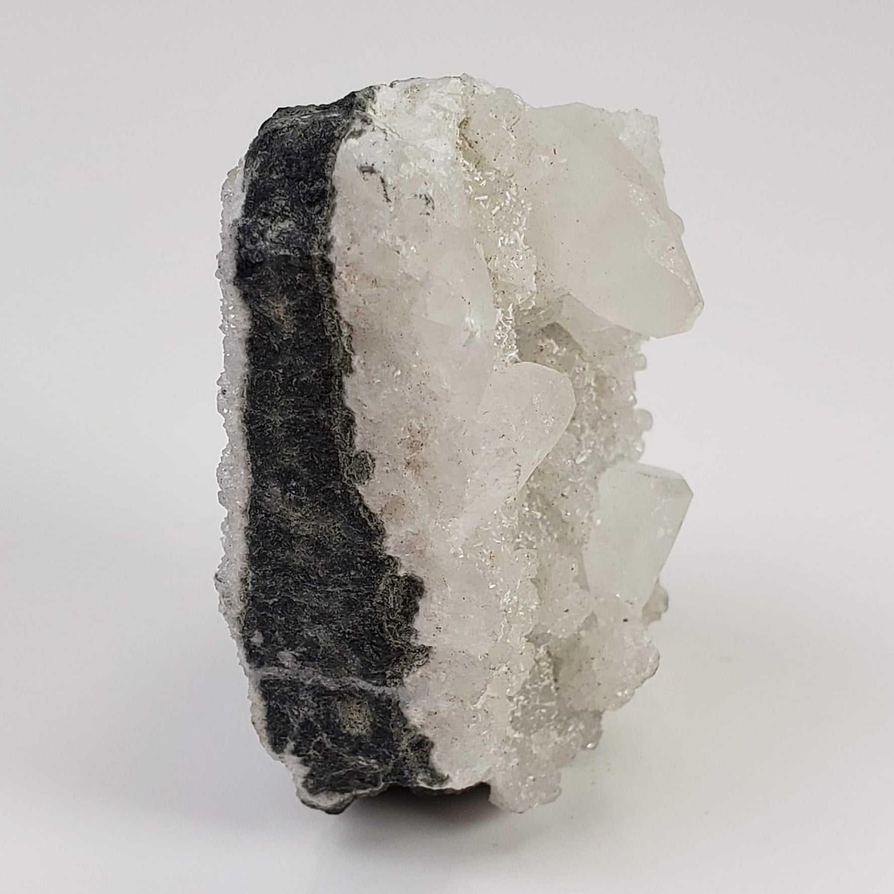  Calcite on Prehnite Crystal Cluster | 96 grams | Mumbai, India 5