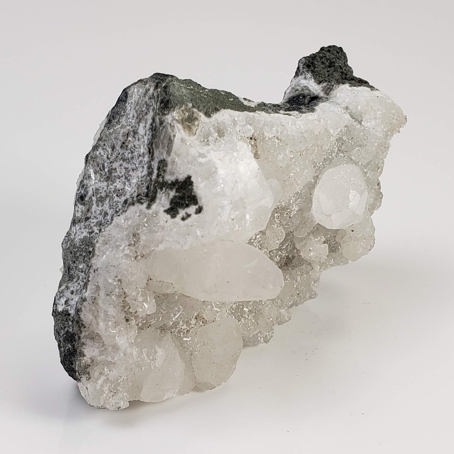  Calcite on Prehnite Crystal Cluster | 96 grams | Mumbai, India 1