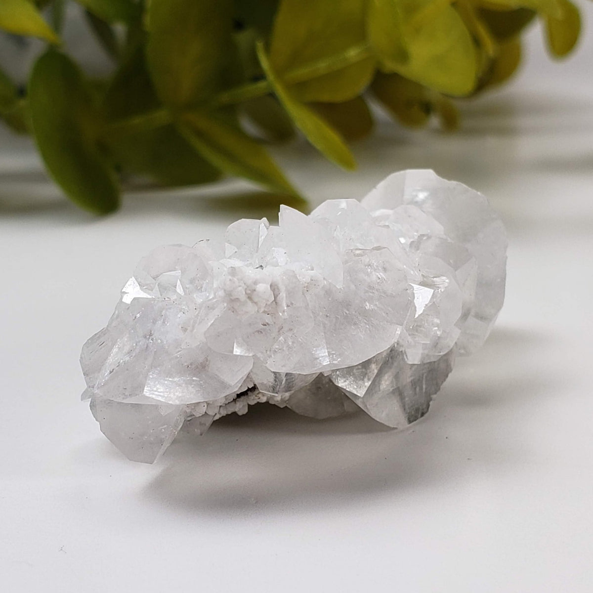  Calcite on Snowy Quartz Cluster | 21.2 gr | Xianhualing, Hunan Province, China 5