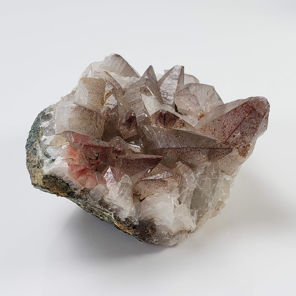  Calcite with Hematite on Matrix | 160.5 grams | Fluorescent Crystal | Lane's Quarry, Westfield MA 1