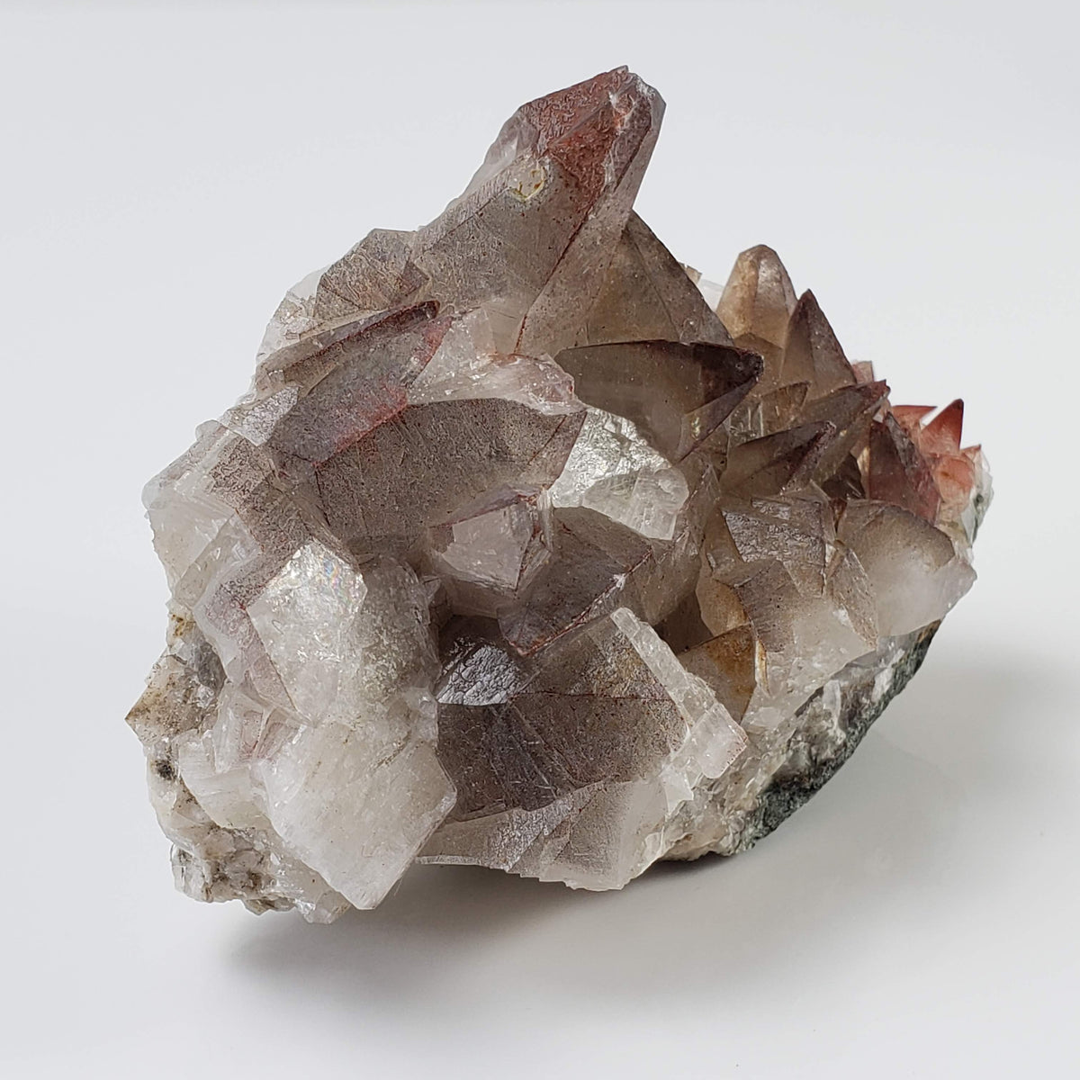  Calcite with Hematite on Matrix | 160.5 grams | Fluorescent Crystal | Lane's Quarry, Westfield MA 