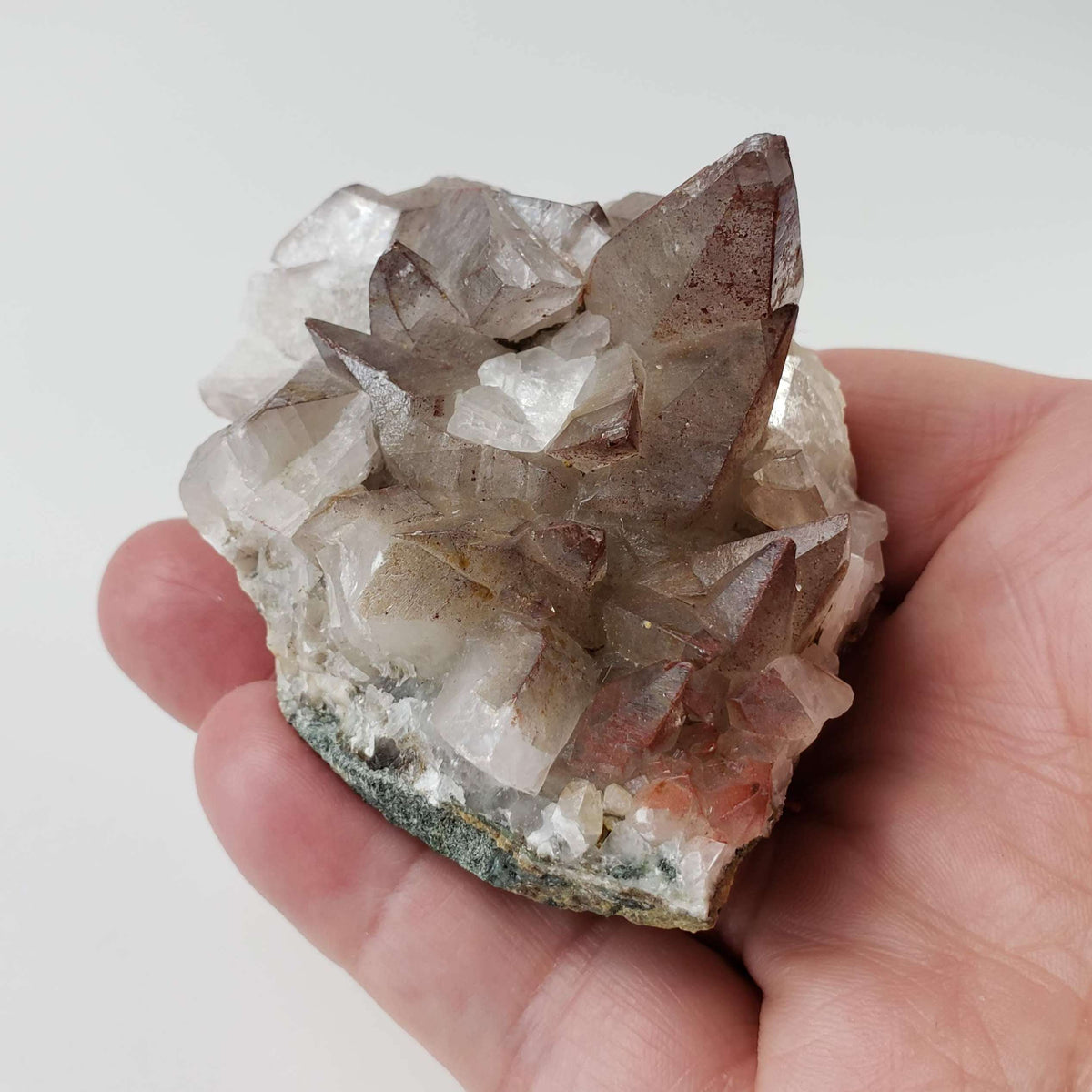  Calcite with Hematite on Matrix | 160.5 grams | Fluorescent Crystal | Lane's Quarry, Westfield MA 6