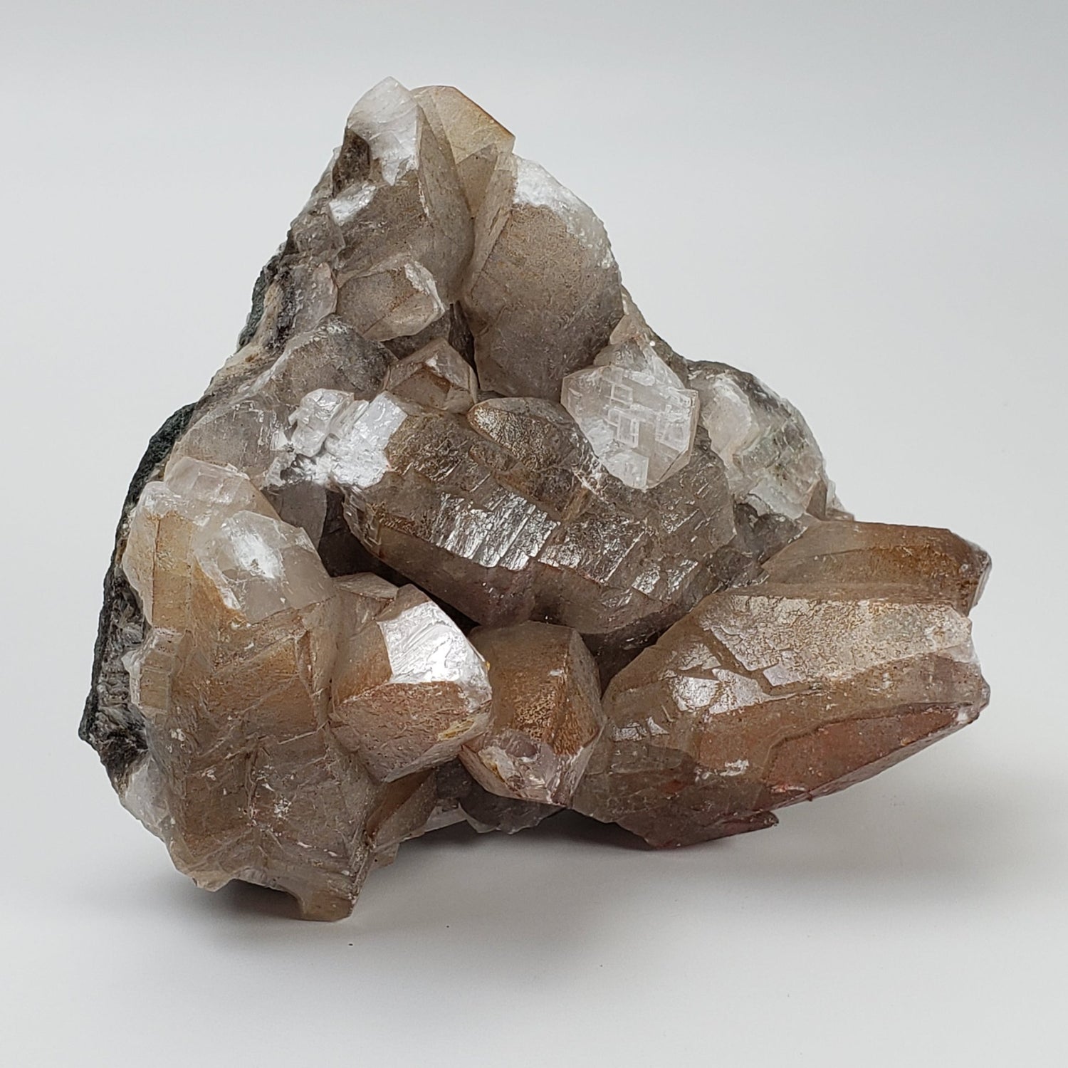  Calcite with Hematite on Matrix | 267.8 grams | Fluorescent Crystal | Lane's Quarry, Westfield MA 1