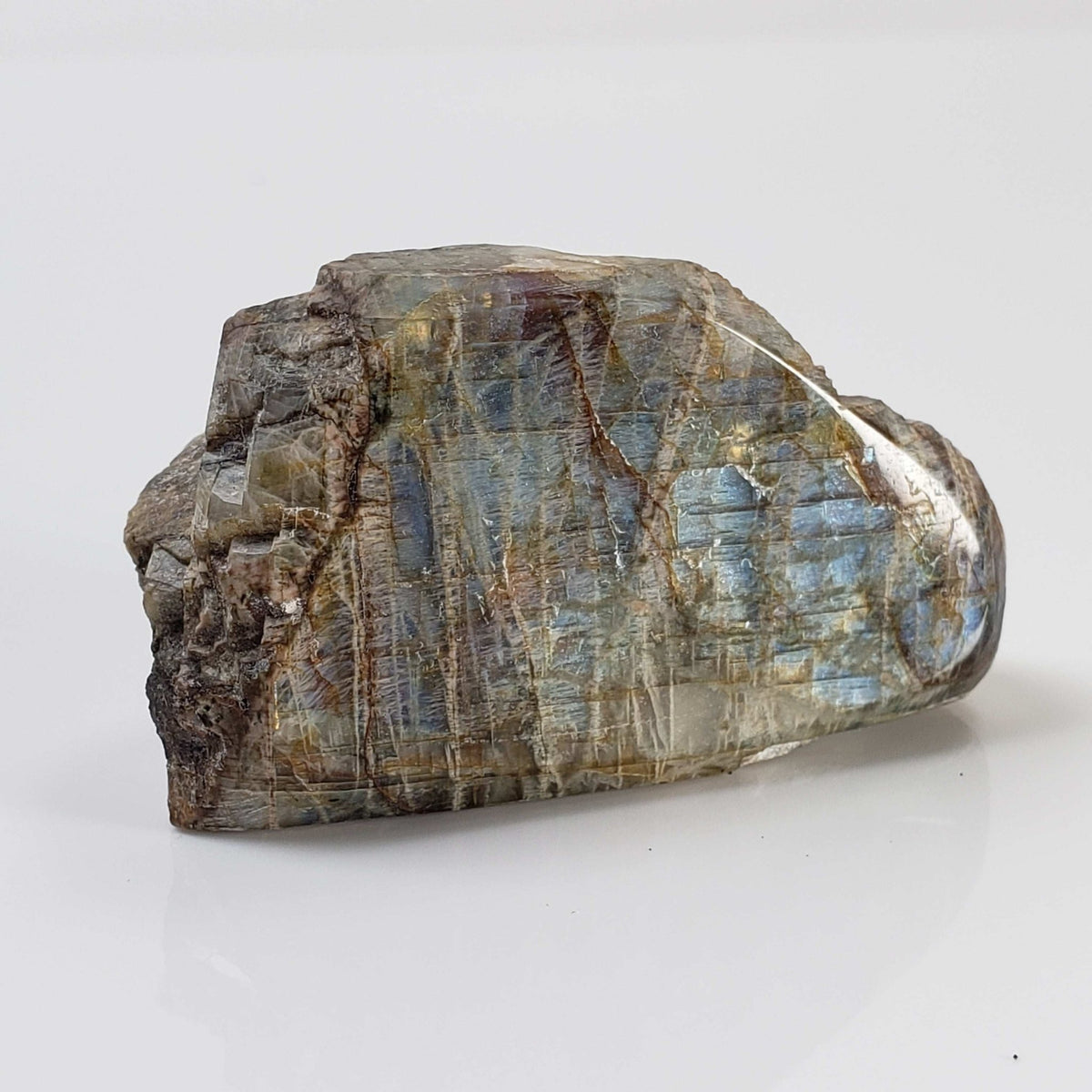  Canadian Labradorite | Polished Flat Stone | Natural Grey Rainbow | 39.6 | Quebec, Canada 3