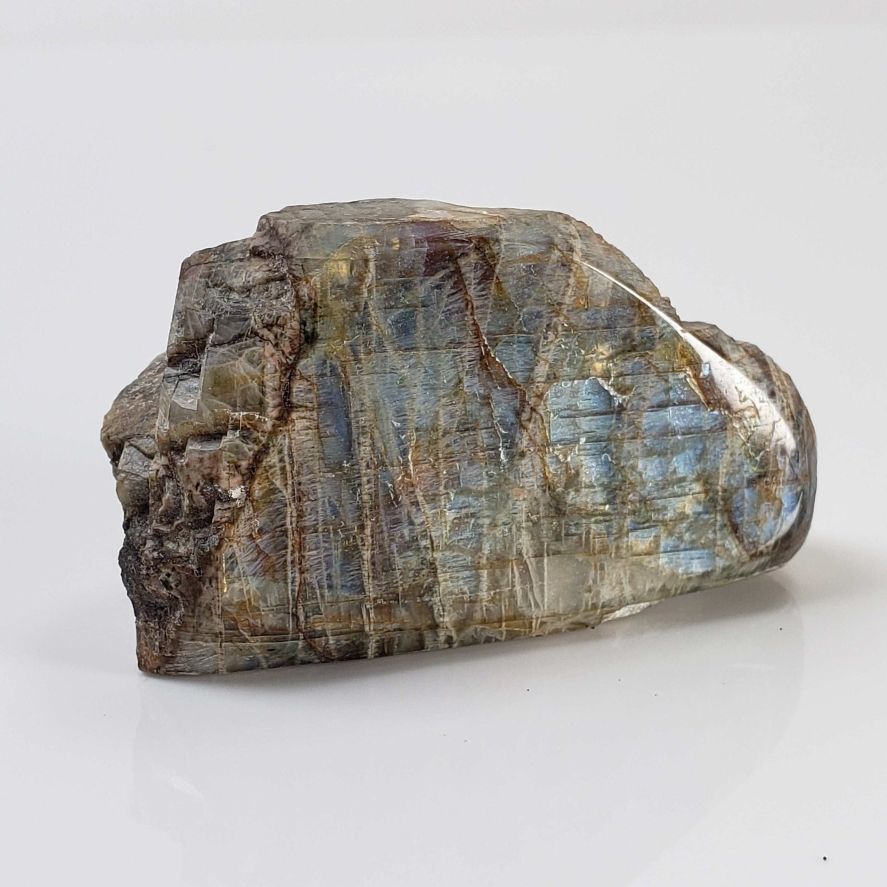  Canadian Labradorite | Polished Flat Stone | Natural Grey Rainbow | 39.6 | Quebec, Canada 3