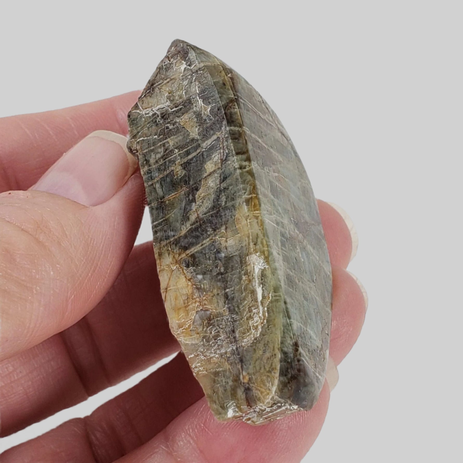  Canadian Labradorite | Polished Flat Stone | Natural Grey Rainbow | 39.6 | Quebec, Canada 6
