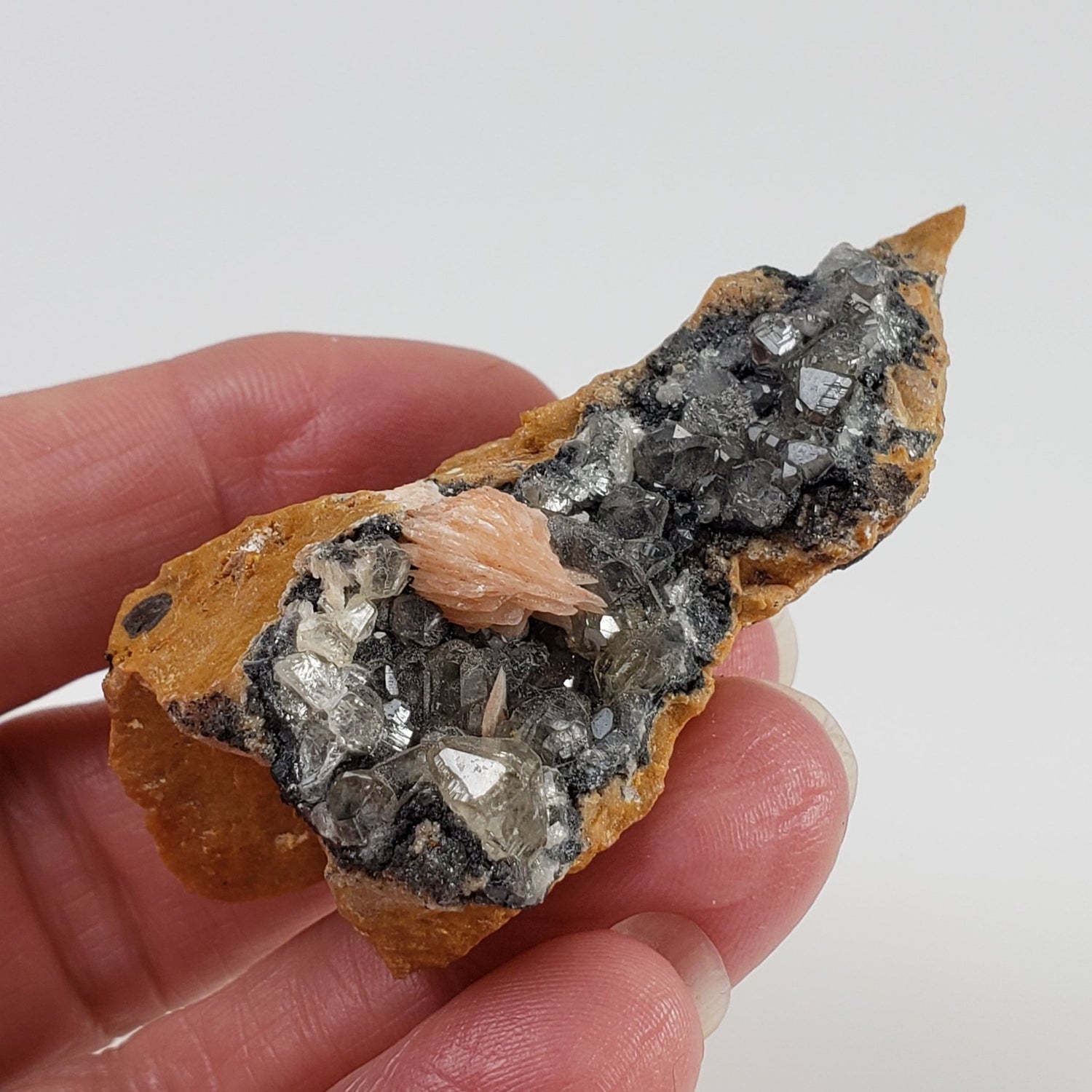  Cerussite and Barite on Galena Matrix | 46 gr | Morocco 1