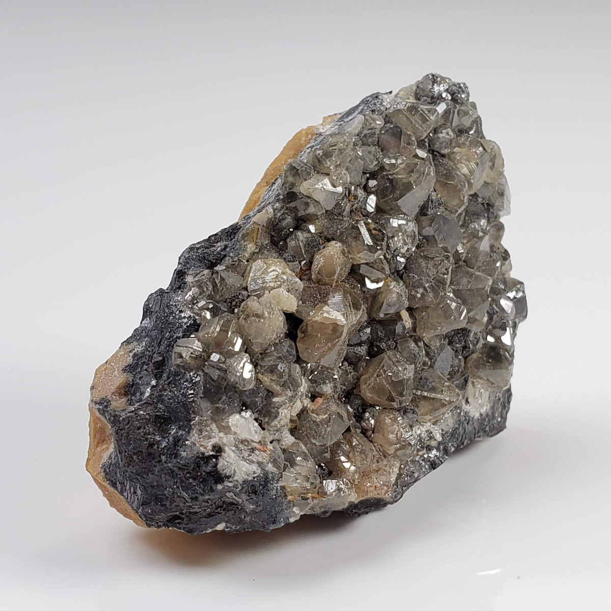 Cerussite and Pink Barite on Galena Matrix | 85 gr | Morocco 2