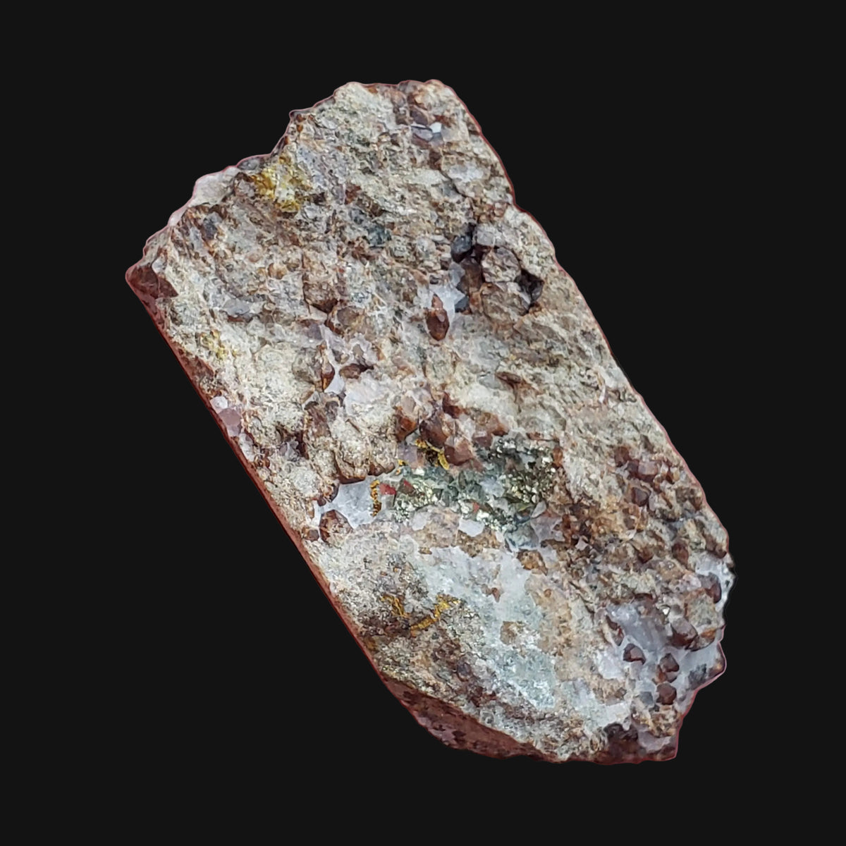  Chalcopyrite, Pyrite, Grossular Crystals | Drilled Core Sample | 81 Grams | Grasberg Open Pit Copper Mine, Indonesia 2