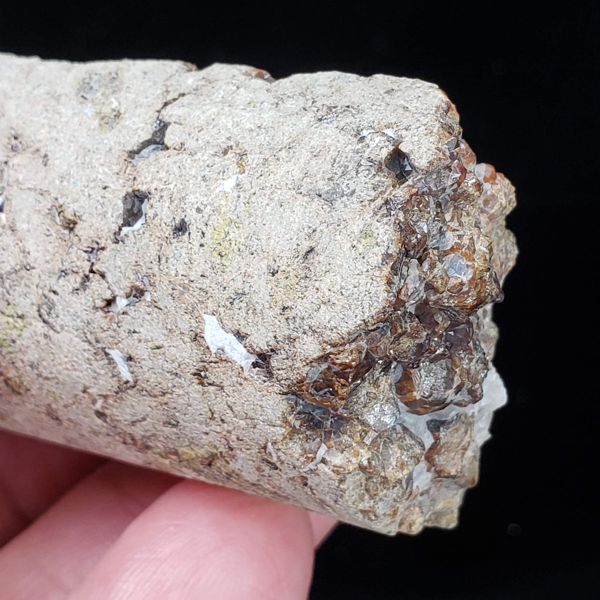  Chalcopyrite, Pyrite, Grossular Crystals | Drilled Core Sample | 81 Grams | Grasberg Open Pit Copper Mine, Indonesia 6