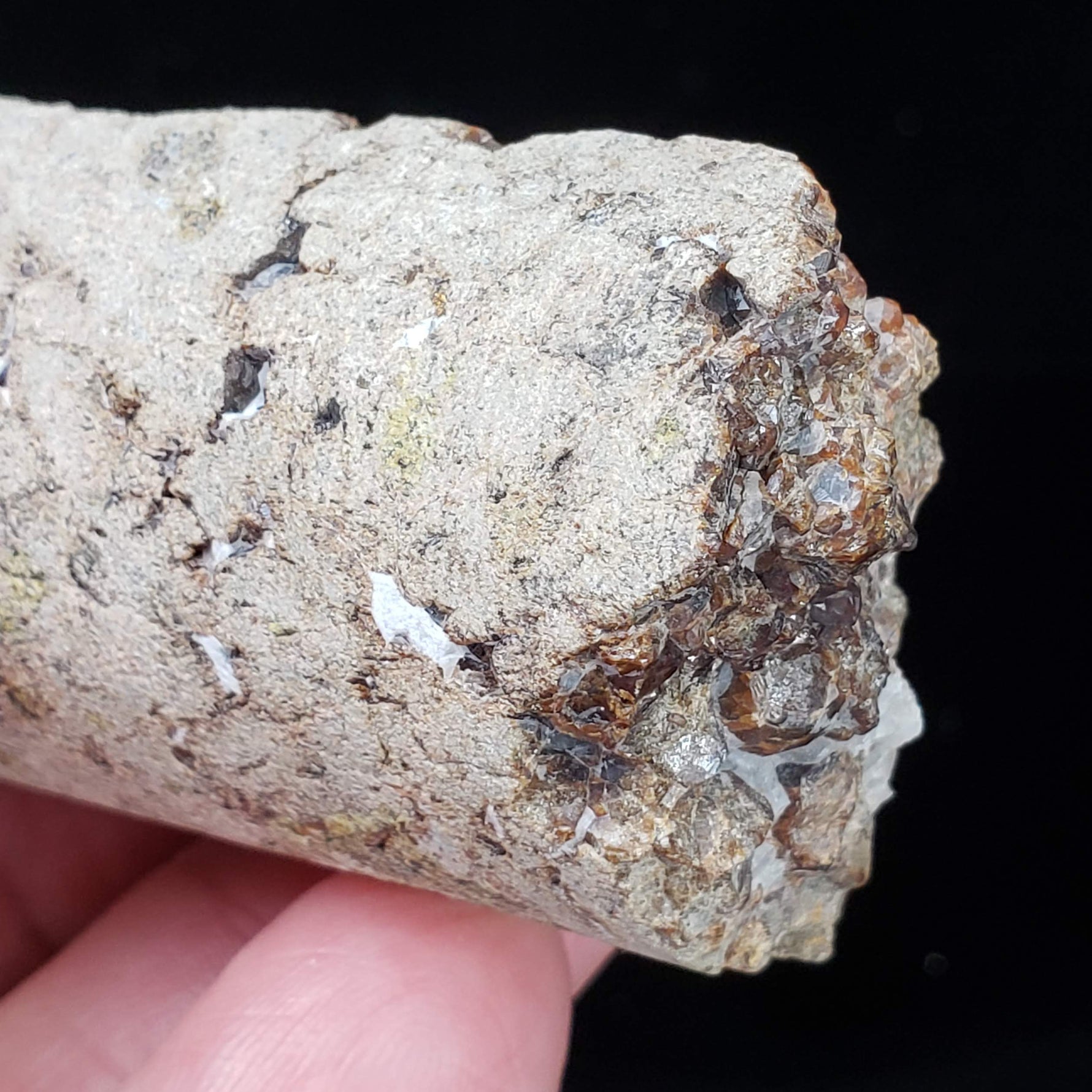  Chalcopyrite, Pyrite, Grossular Crystals | Drilled Core Sample | 81 Grams | Grasberg Open Pit Copper Mine, Indonesia 6