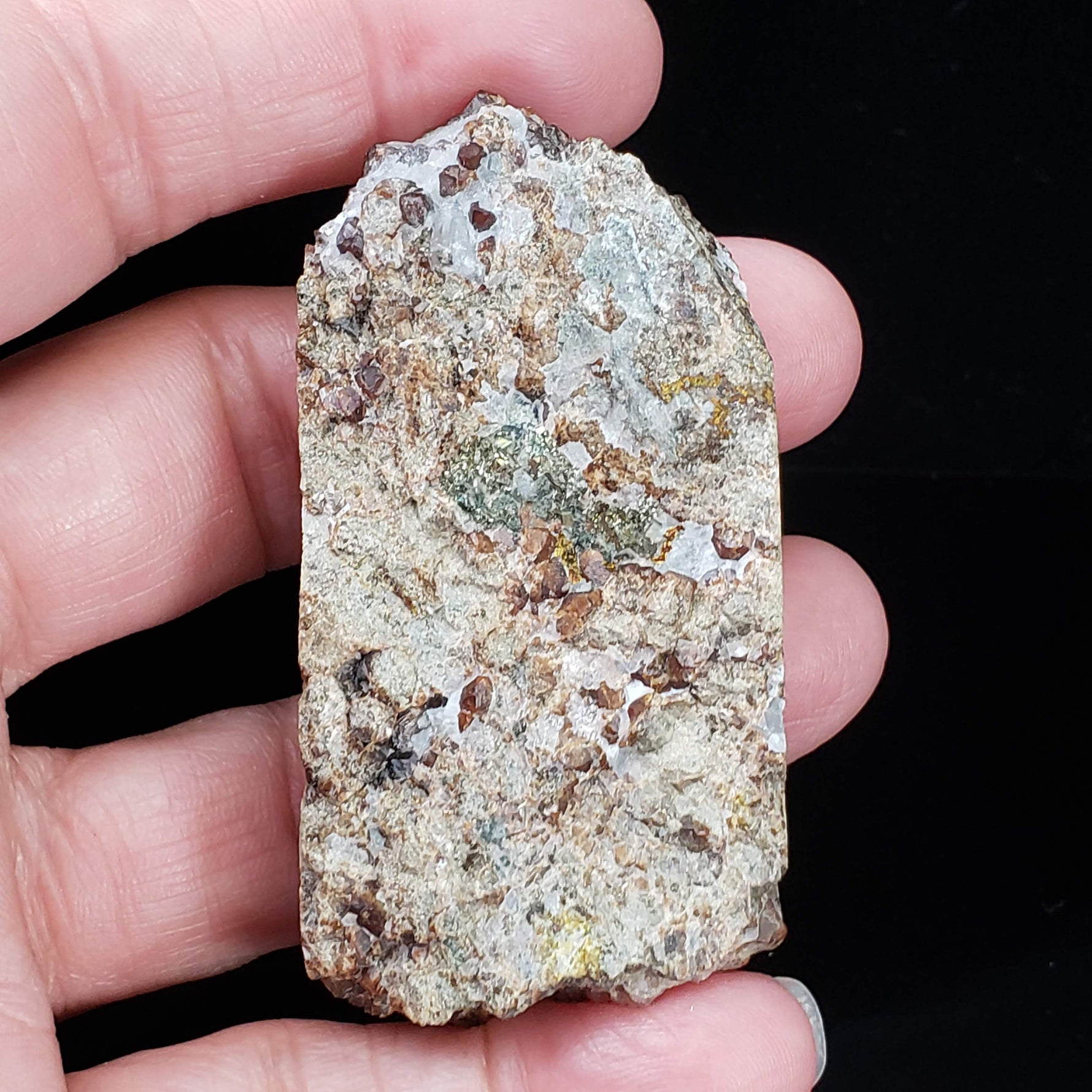  Chalcopyrite, Pyrite, Grossular Crystals | Drilled Core Sample | 81 Grams | Grasberg Open Pit Copper Mine, Indonesia 5