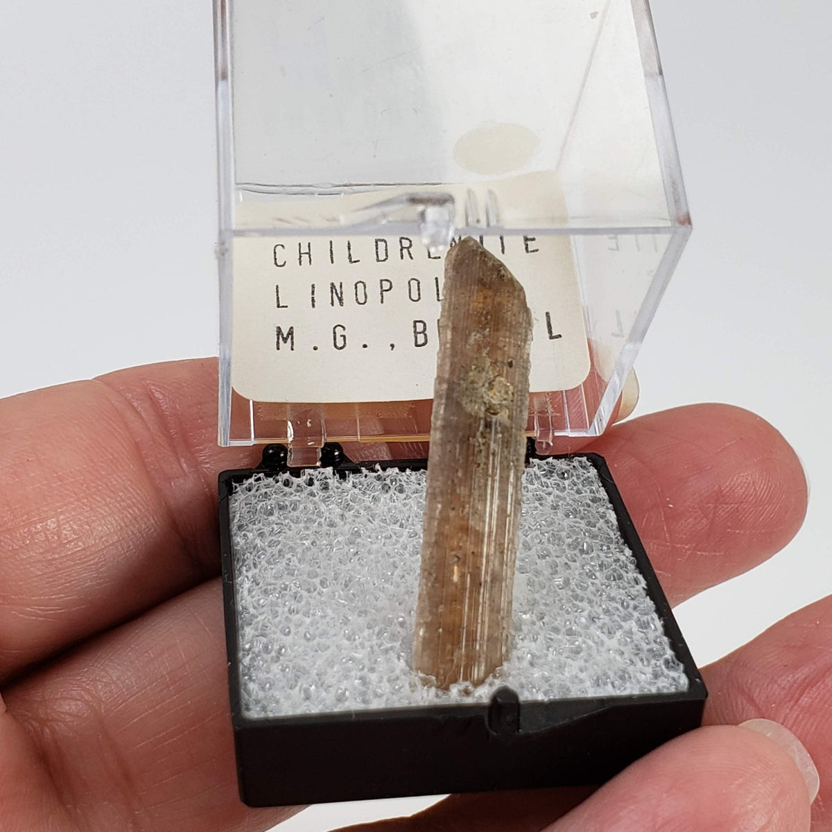  Childrenite | Perky Box Thumbnail Specimen | Linópolis, Divino das Laranjeiras | Minas Gerais, Brazil 4