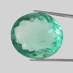   Chrome Fluorite | Oval Cut | Green | Huge | 32x28mm 91.50ct | Africa 