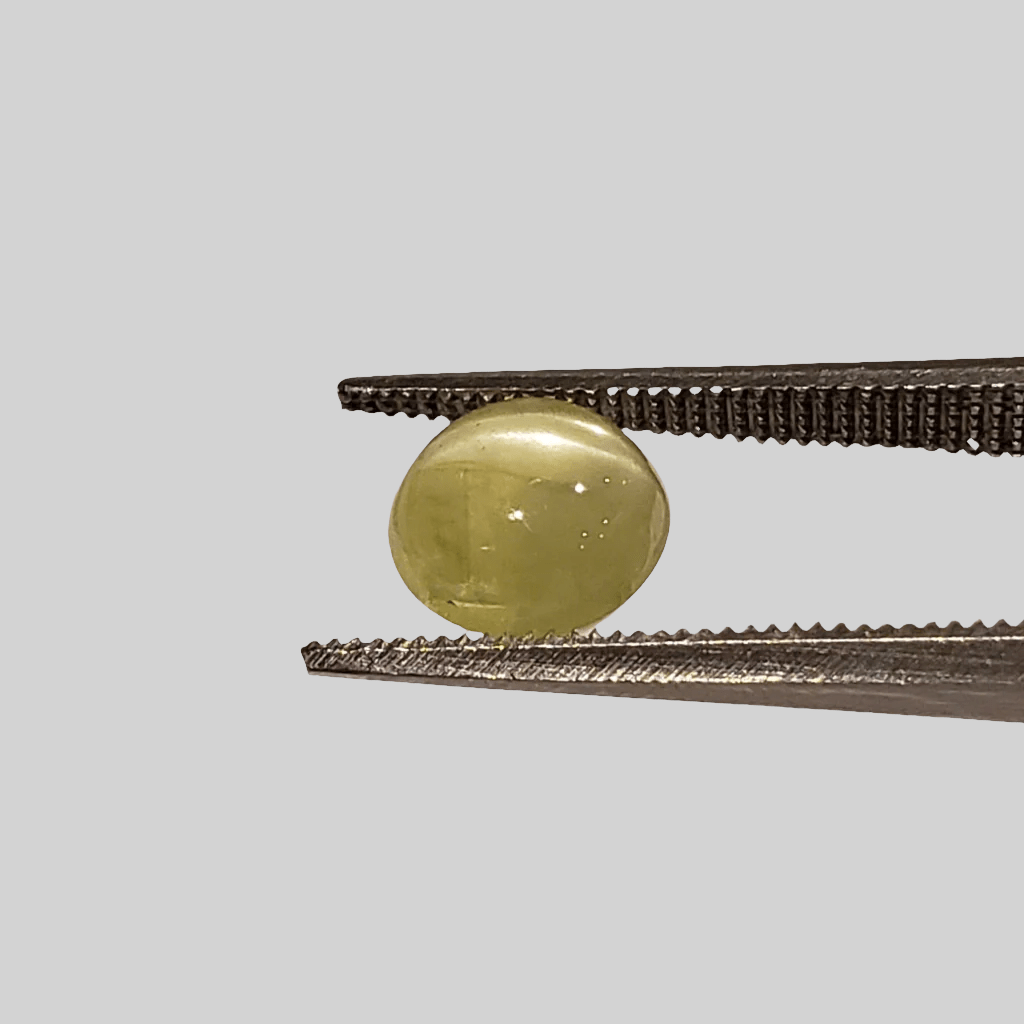  Chrysoberyl Cats Eye | Round Cabochon | Lime Green | 7.0mm 2.2ct 4
