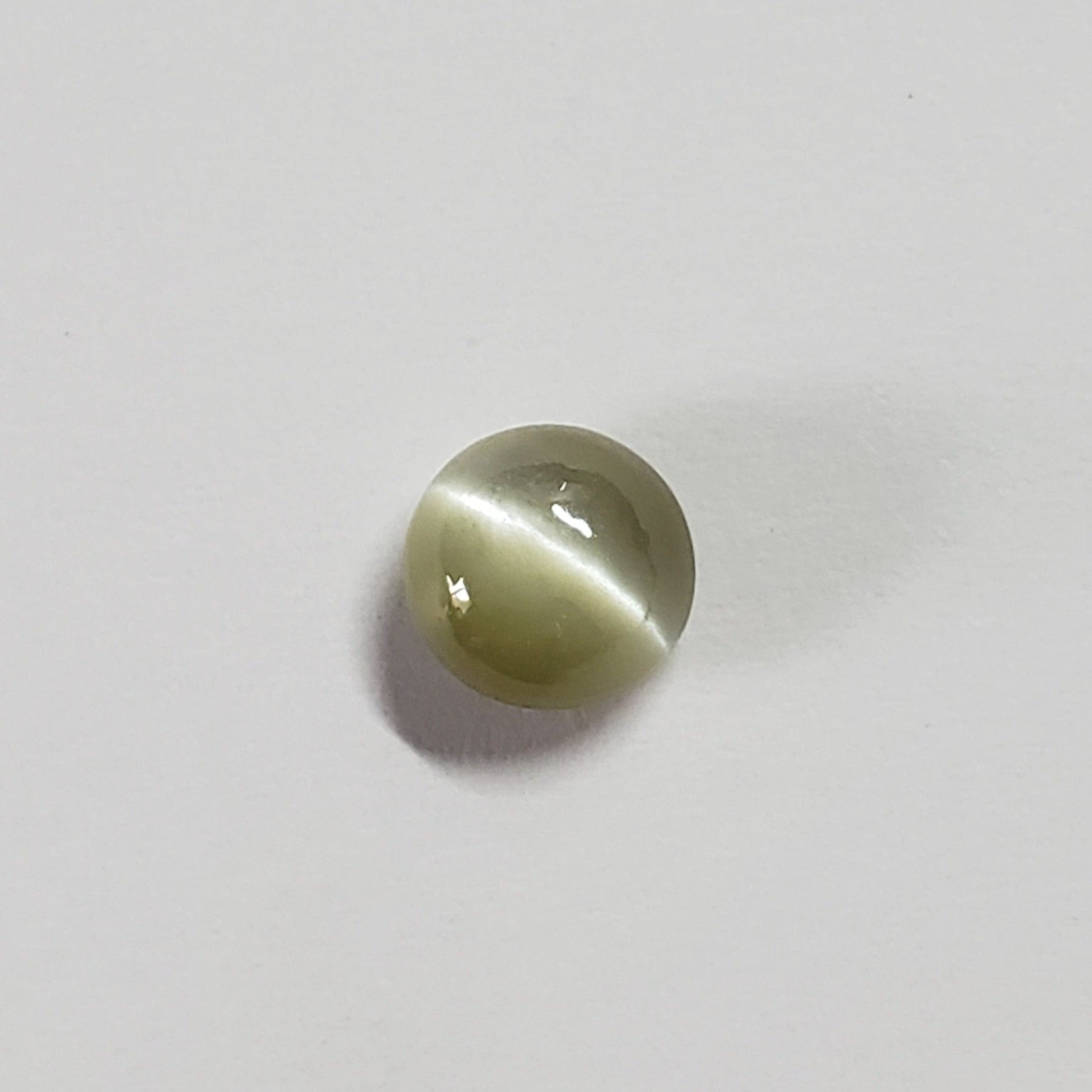  Chrysoberyl Cats Eye | Round Cabochon | Yellow | 6.0mm 1.2ct 