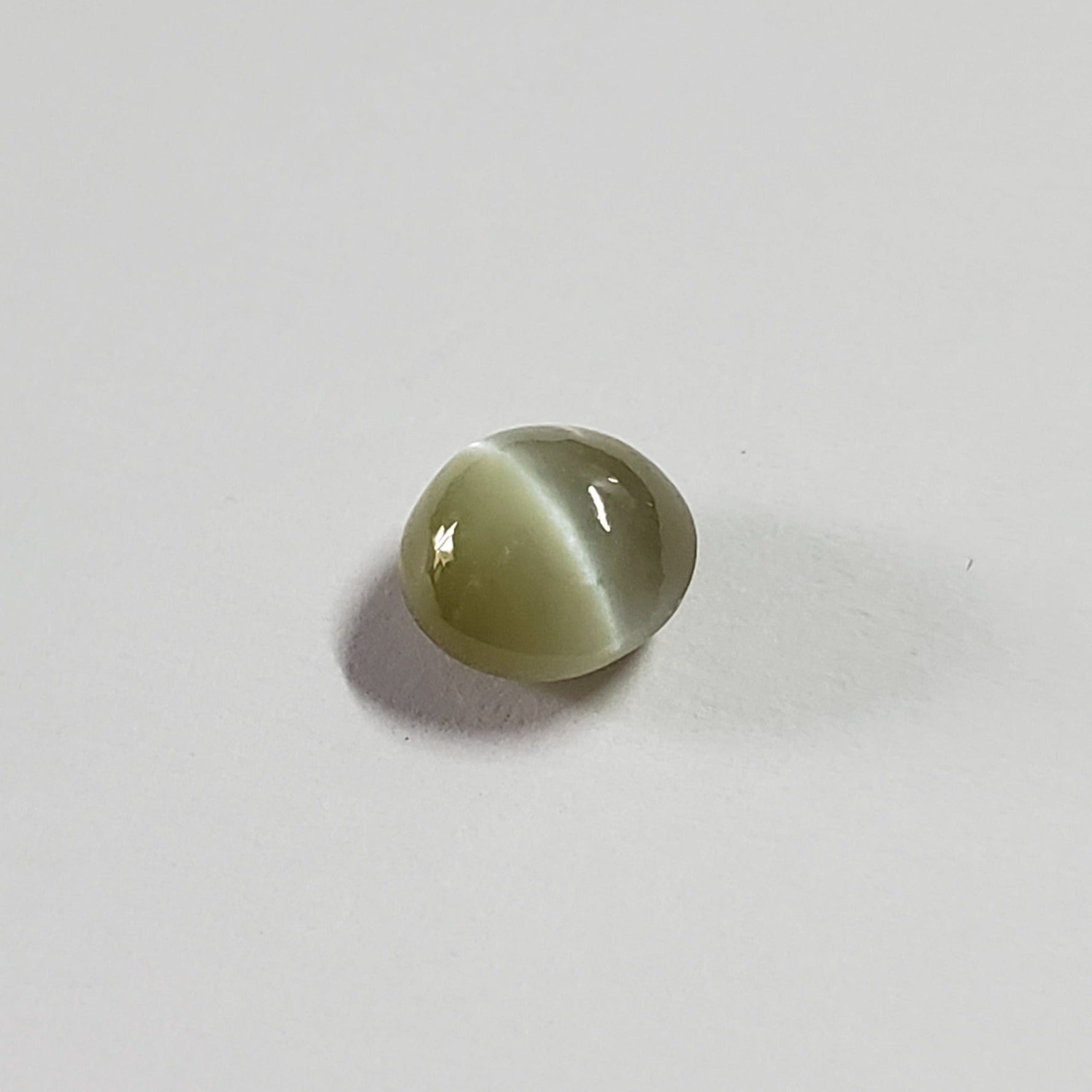 Chrysoberyl Cats Eye | Round Cabochon | Yellow | 6.0mm 1.2ct 1