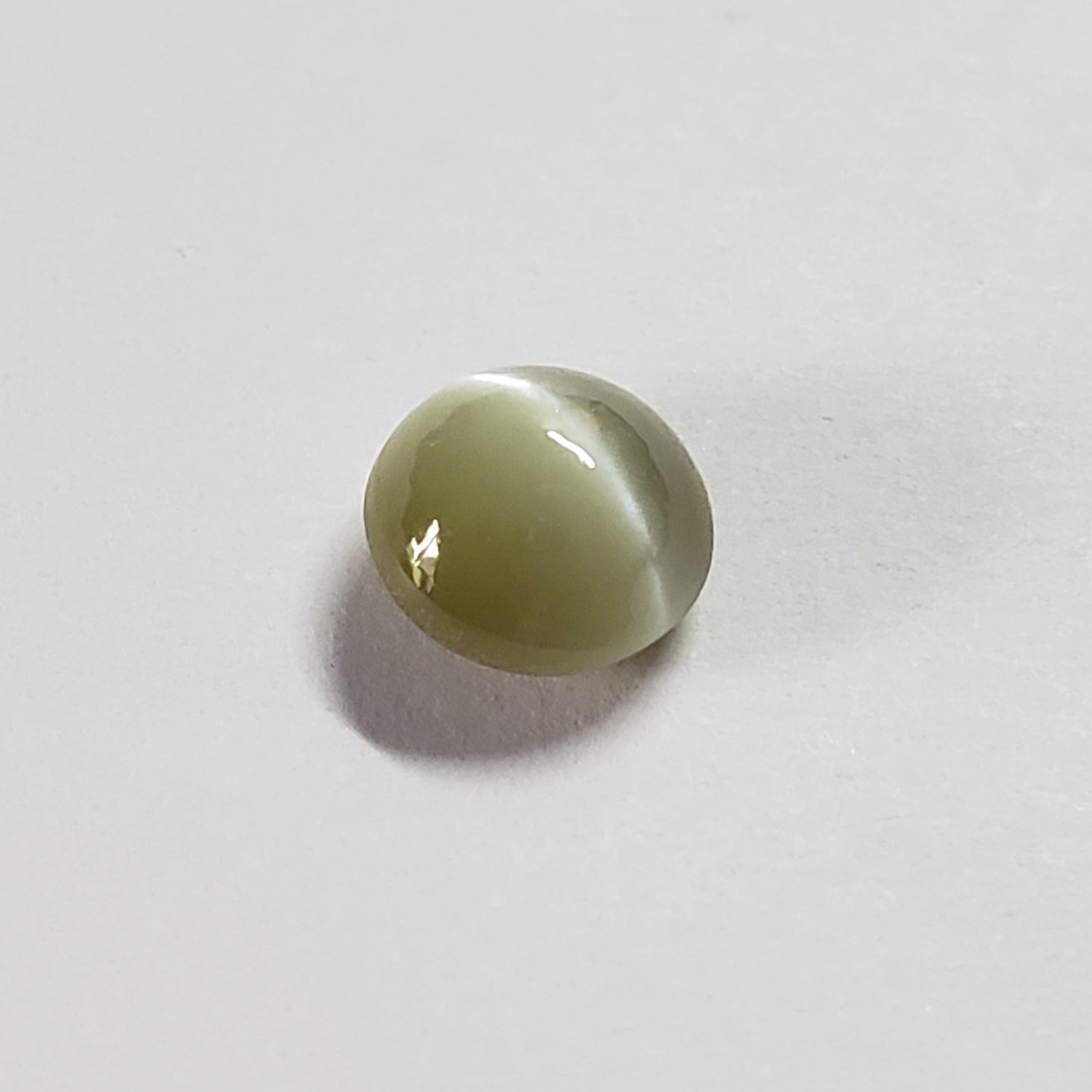  Chrysoberyl Cats Eye | Round Cabochon | Yellow | 6.0mm 1.2ct 4