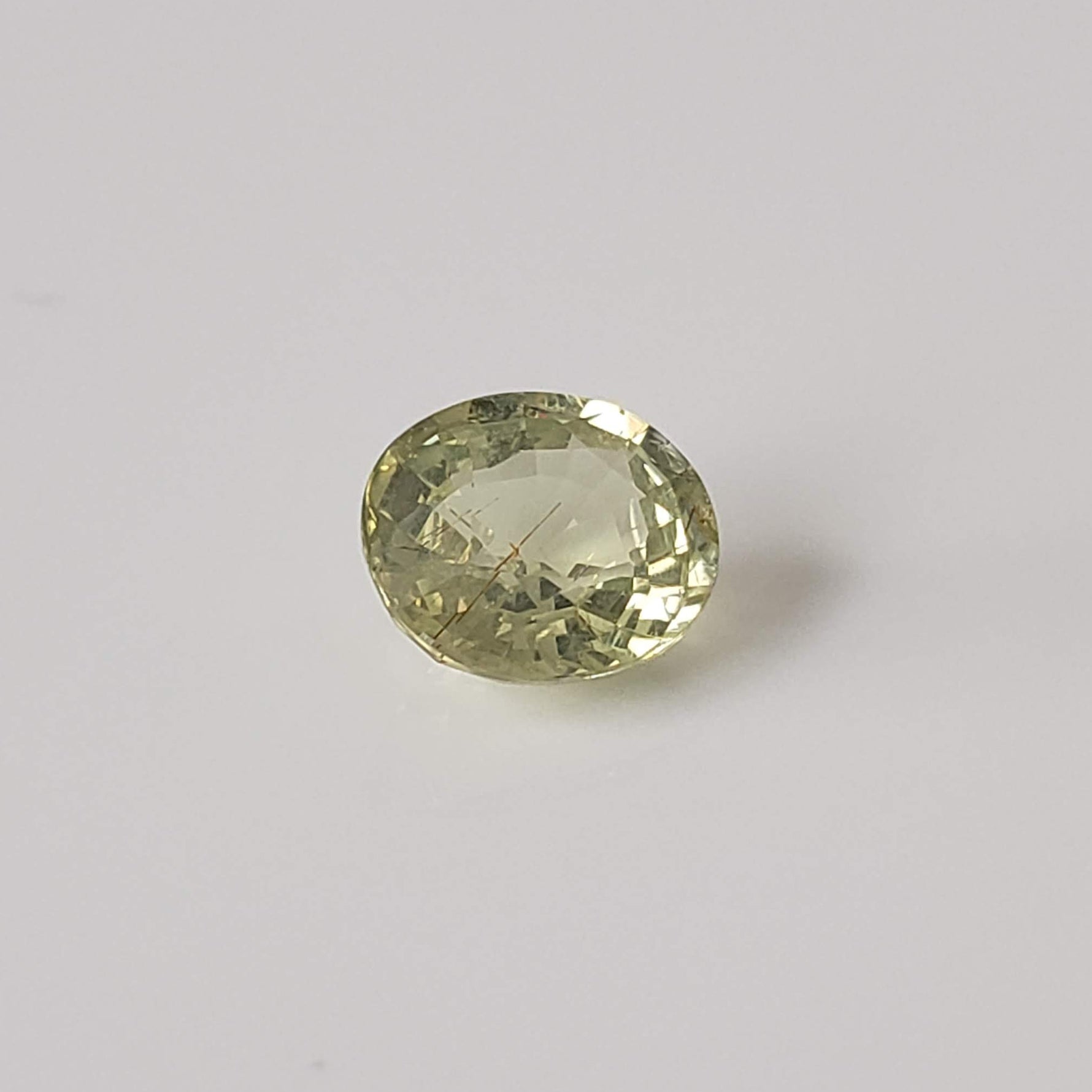  Chrysoberyl | Oval Cut | Canary Yellow | 7x6mm 1.3ct 3