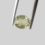  Chrysoberyl | Oval Cut | Canary Yellow | 7x6mm 1.3ct 