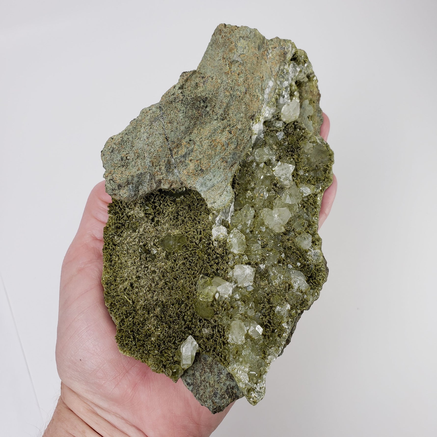  Clinozoisite var. Pistacite and Quartz Cluster | 623.8 gr | Green Epidote | Alicante, Spain 8