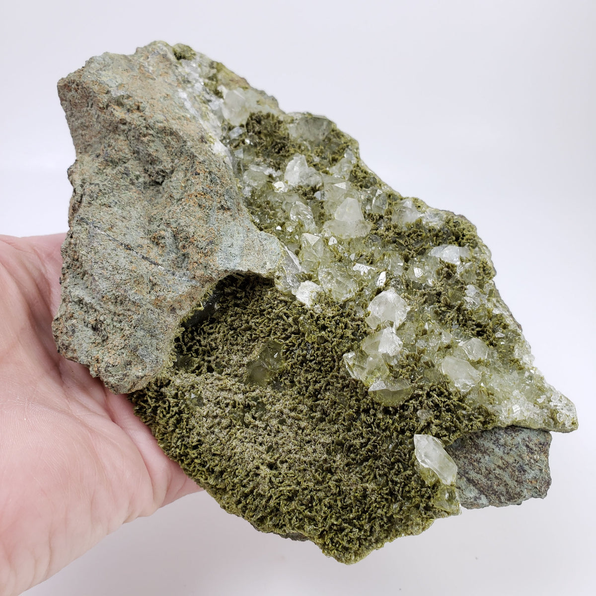  Clinozoisite var. Pistacite and Quartz Cluster | 623.8 gr | Green Epidote | Alicante, Spain 1
