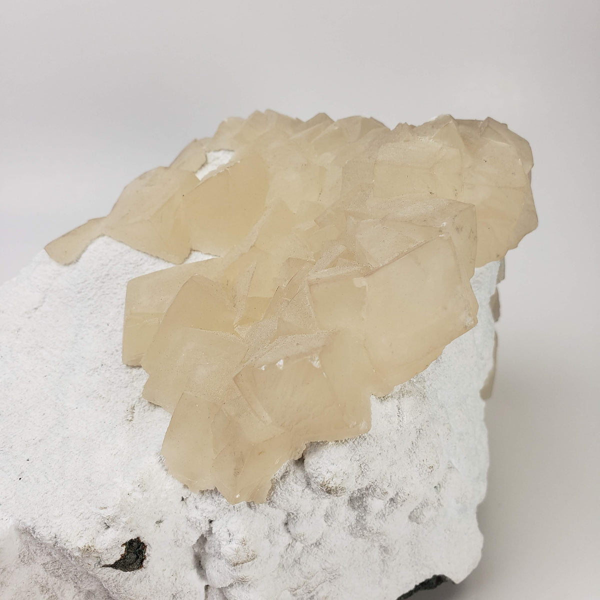  Cubic Calcite on Mordenite Druse | 3.43 KG | Nashik India 5