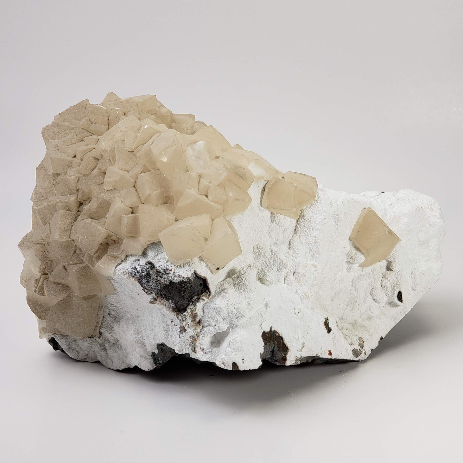  Cubic Calcite on Mordenite Druse | 3.43 KG | Nashik India 2