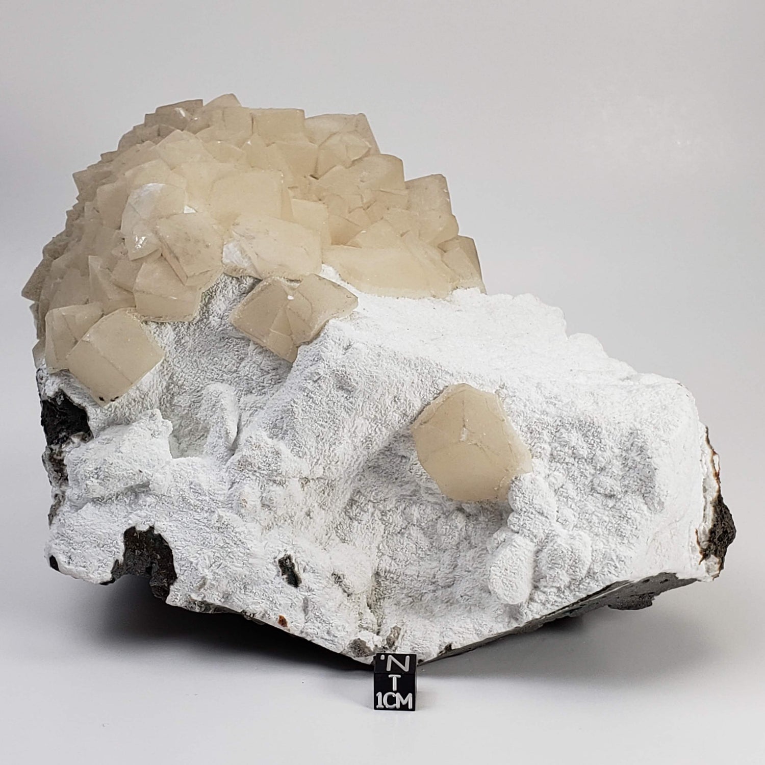  Cubic Calcite on Mordenite Druse | 3.43 KG | Nashik India 