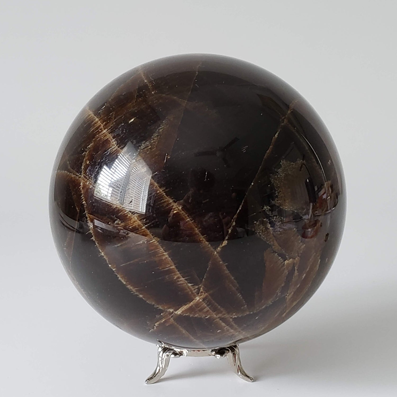  Dark Brown Aragonite Sphere | 104 mm, 4.1 in | 1.71 kg 1