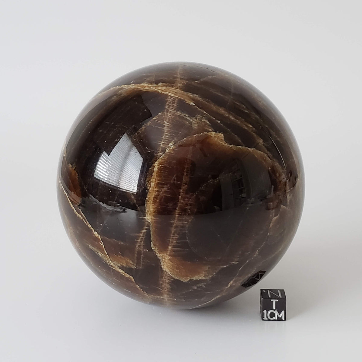  Dark Brown Aragonite Sphere | 104 mm, 4.1 in | 1.71 kg 5