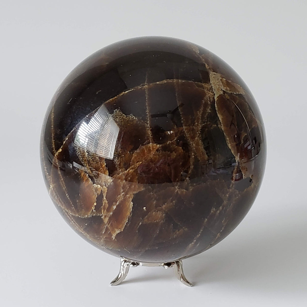  Dark Brown Aragonite Sphere | 104 mm, 4.1 in | 1.71 kg 2
