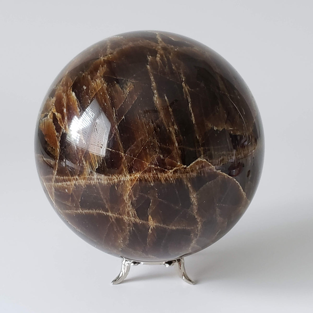  Dark Brown Aragonite Sphere | 104 mm, 4.1 in | 1.71 kg 3