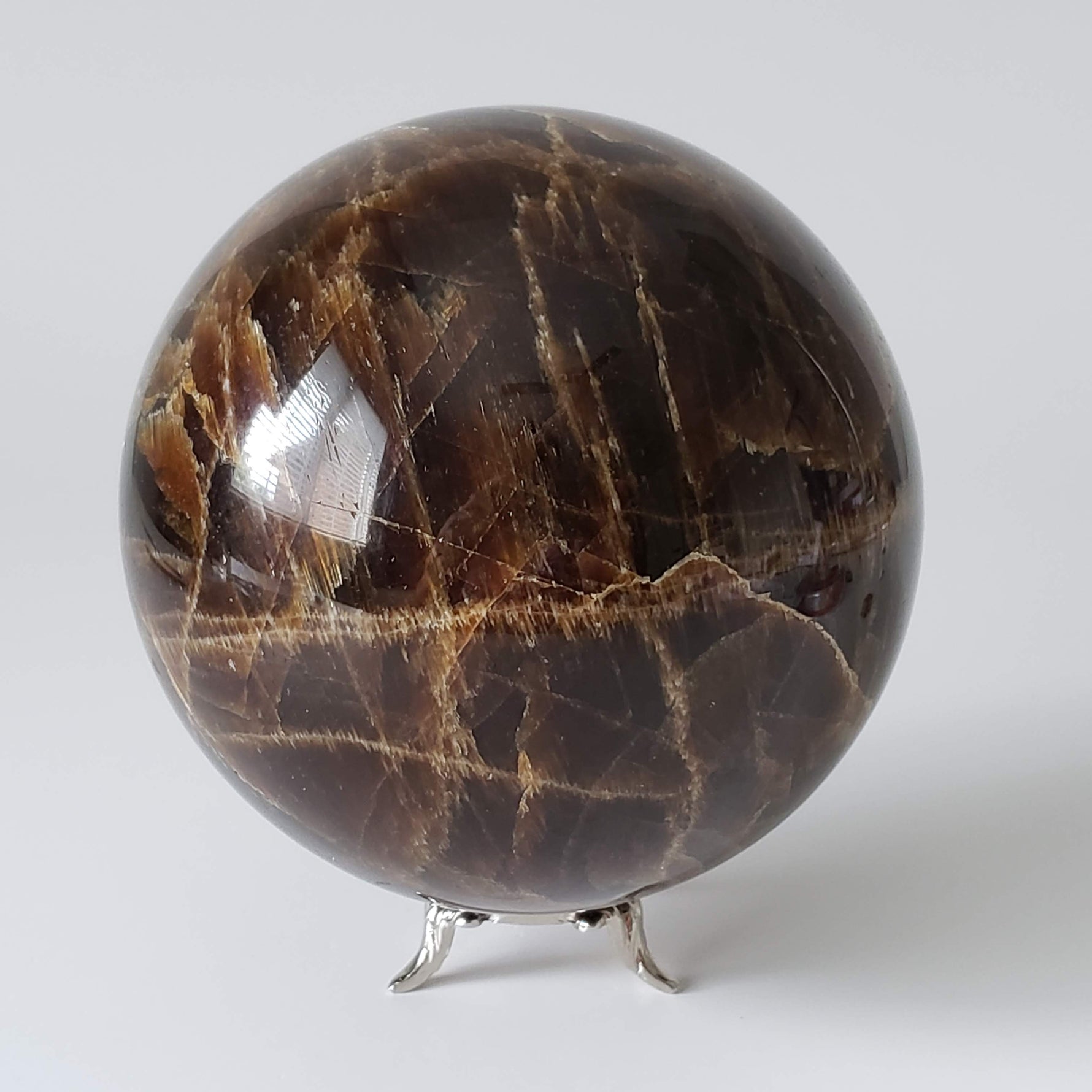  Dark Brown Aragonite Sphere | 104 mm, 4.1 in | 1.71 kg 3