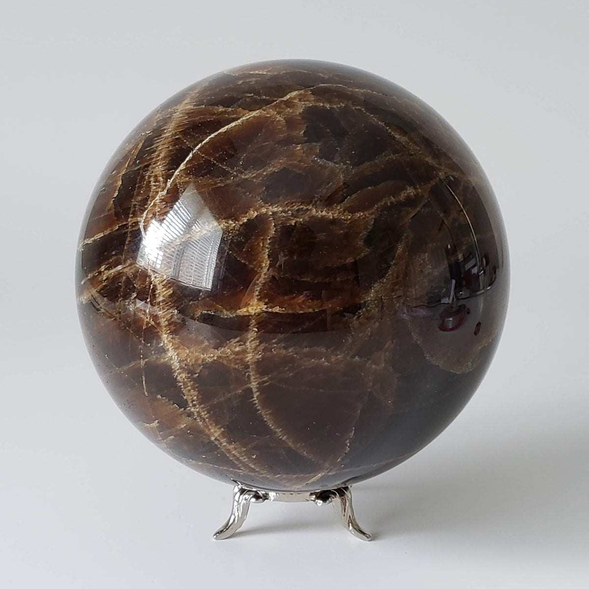  Dark Brown Aragonite Sphere | 104 mm, 4.1 in | 1.71 kg 4