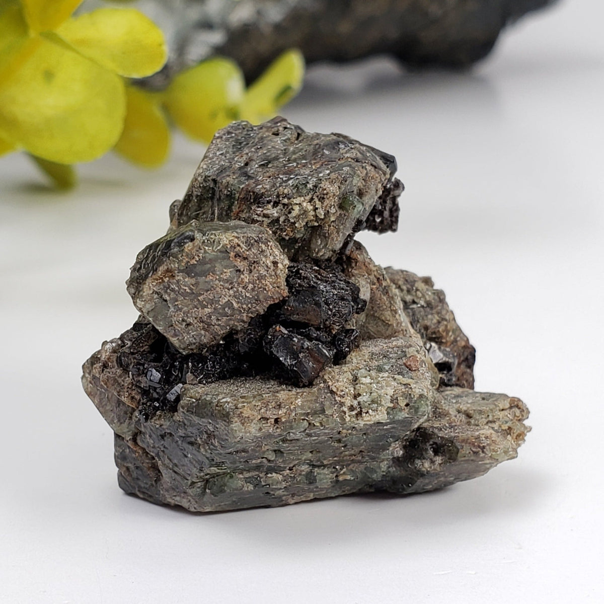  Diopside Crystal Cluster | 31 grams | Biotite Mica Micro | Otter Lake, QC, Canada 6