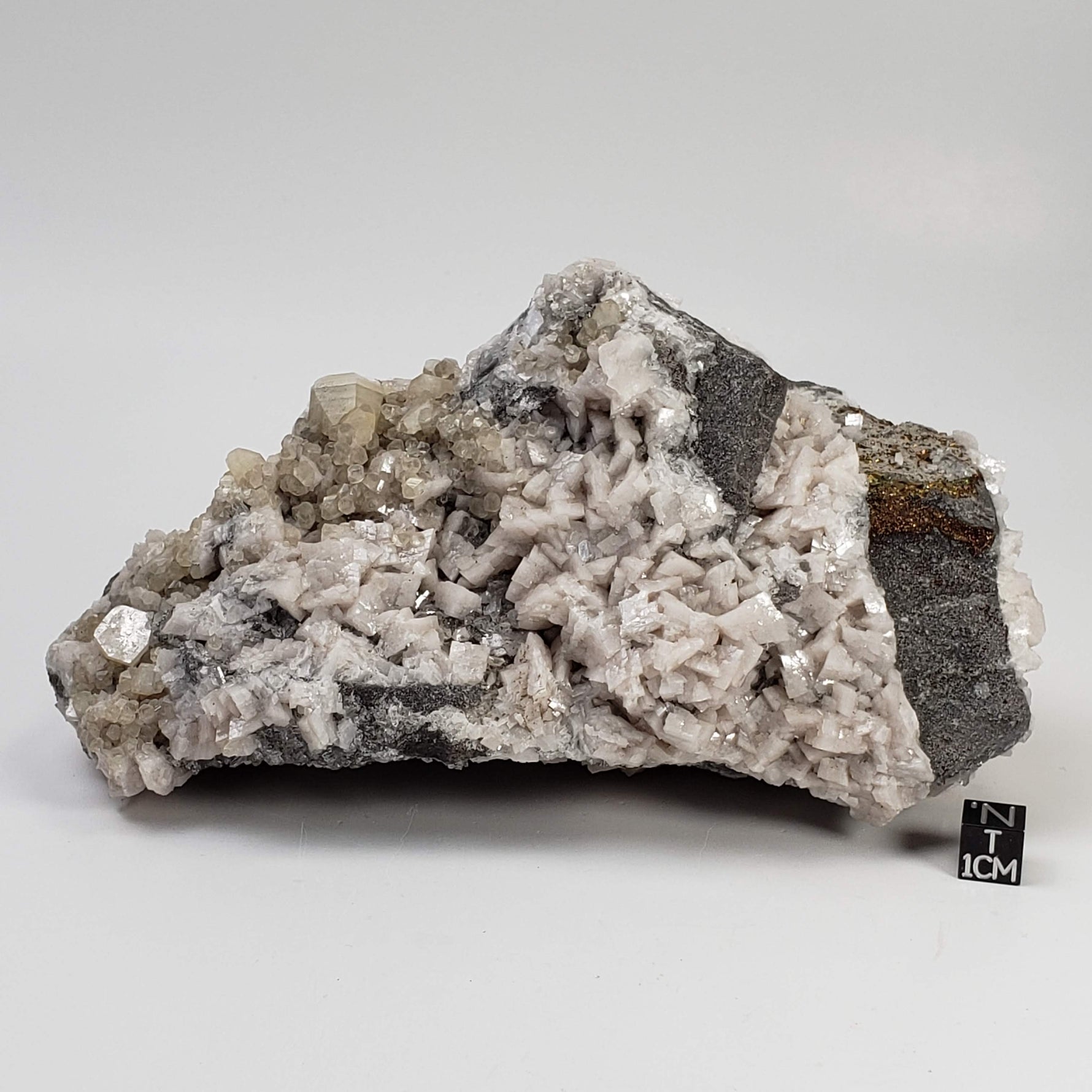  Dolomite, Calcite, Pyrite and Quartz Cluster | AAA Crystal | 1.68 KG | Quebec, Canada 