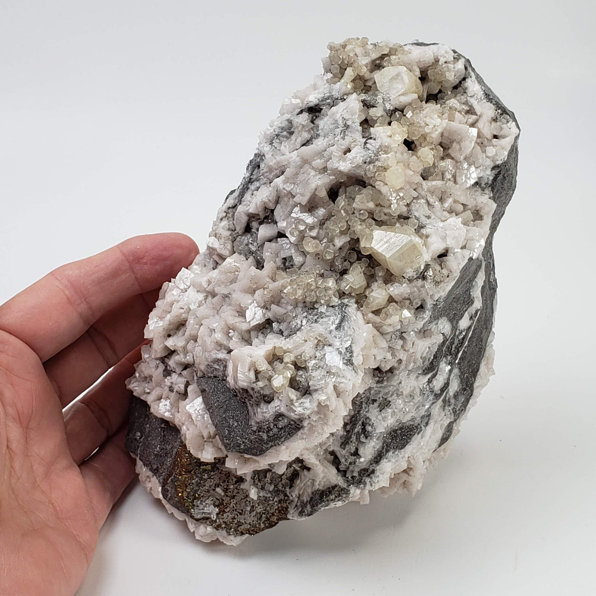  Dolomite, Calcite, Pyrite and Quartz Cluster | AAA Crystal | 1.68 KG | Quebec, Canada 10