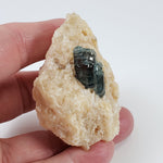  Fluorapatite Crystal on Calcite matrix | 76 gr | Russia 