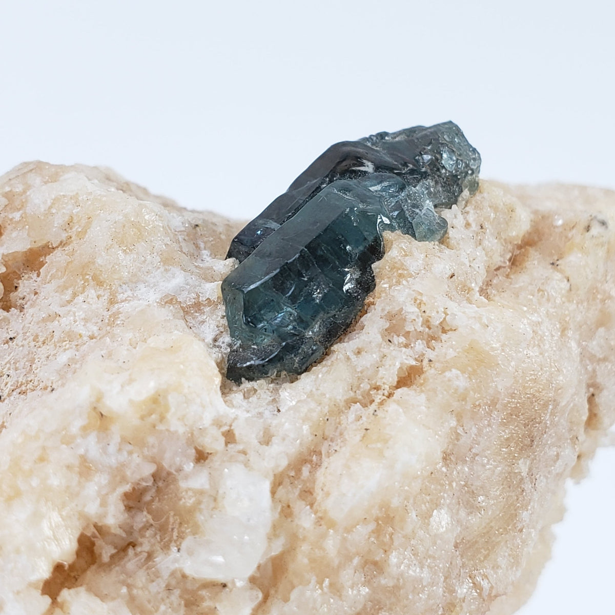  Fluorapatite Crystal on Calcite matrix | 76 gr | Russia 5