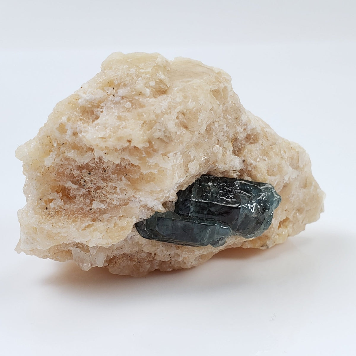  Fluorapatite Crystal on Calcite matrix | 76 gr | Russia 7