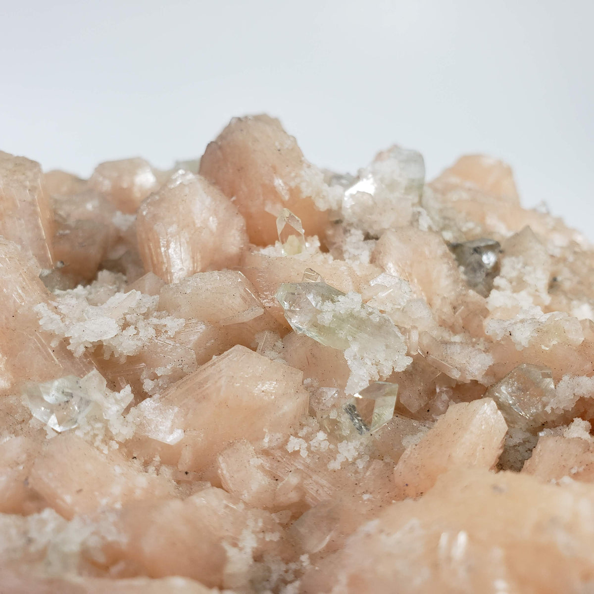  Fluorapophyllite and Pink Stilbite Crystal Cluster | 2.26 KG | Jalgaon, India 8