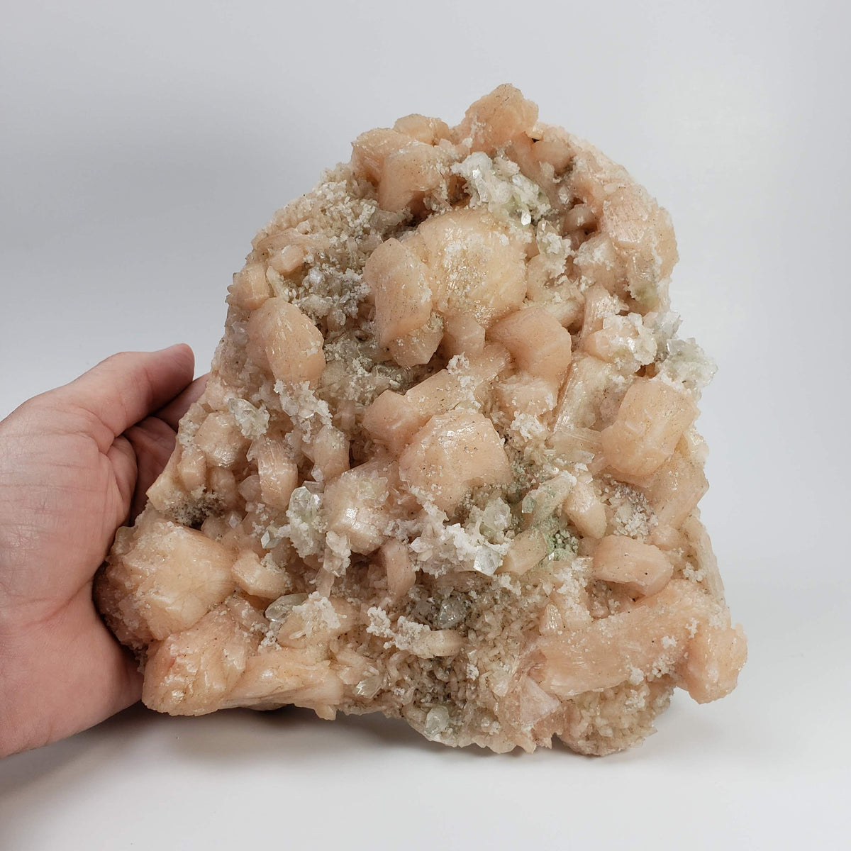 Fluorapophyllite and Pink Stilbite Crystal Cluster | 2.26 KG | Jalgaon, India 6
