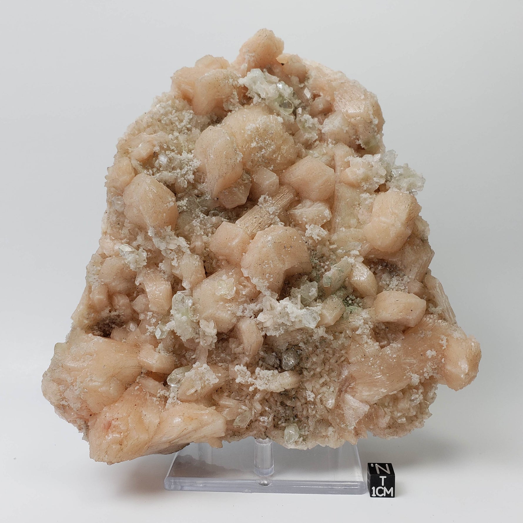  Fluorapophyllite and Pink Stilbite Crystal Cluster | 2.26 KG | Jalgaon, India 