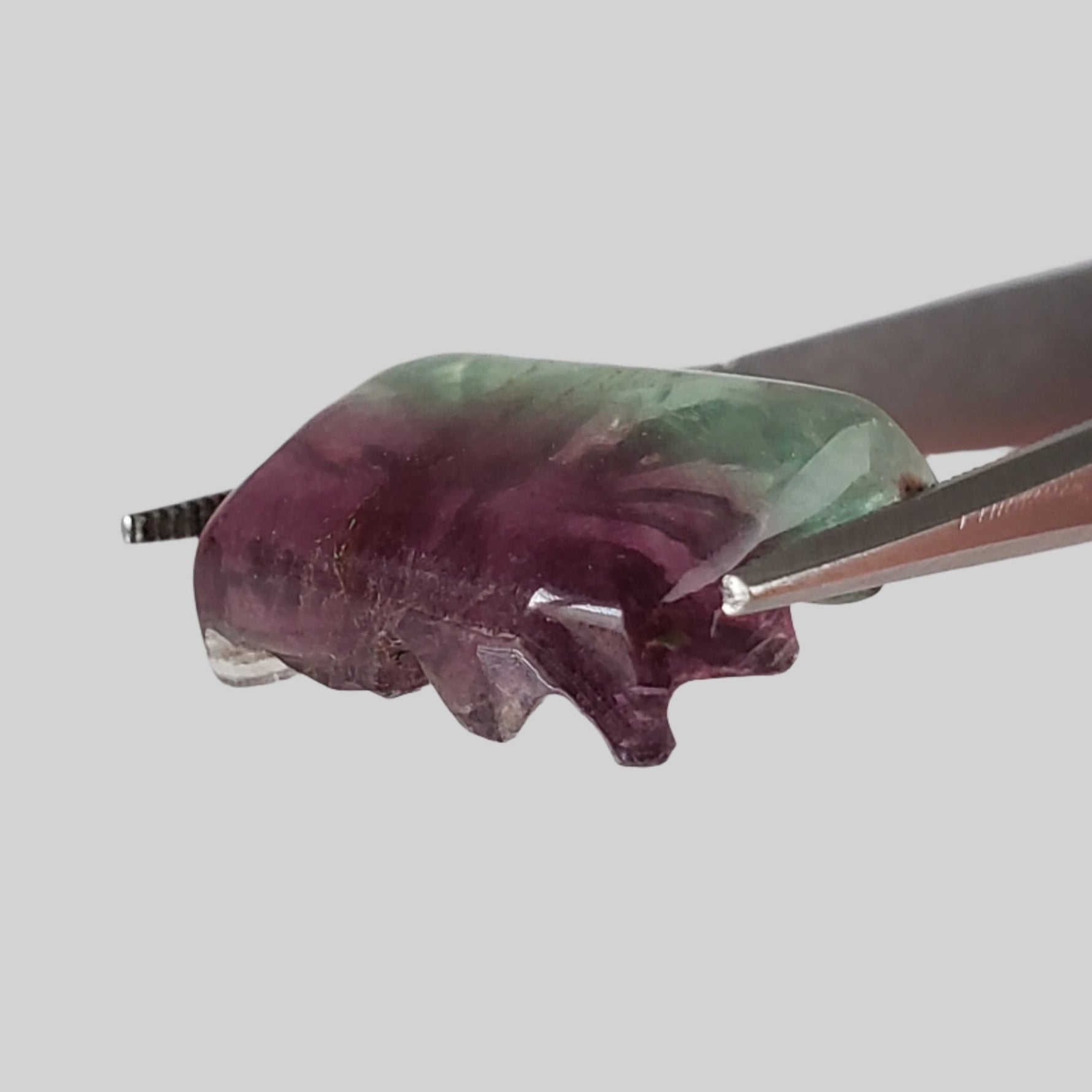  Fluorite | Carved Fluorite Cabochon | Multi-Color | 18.5x12mm 2