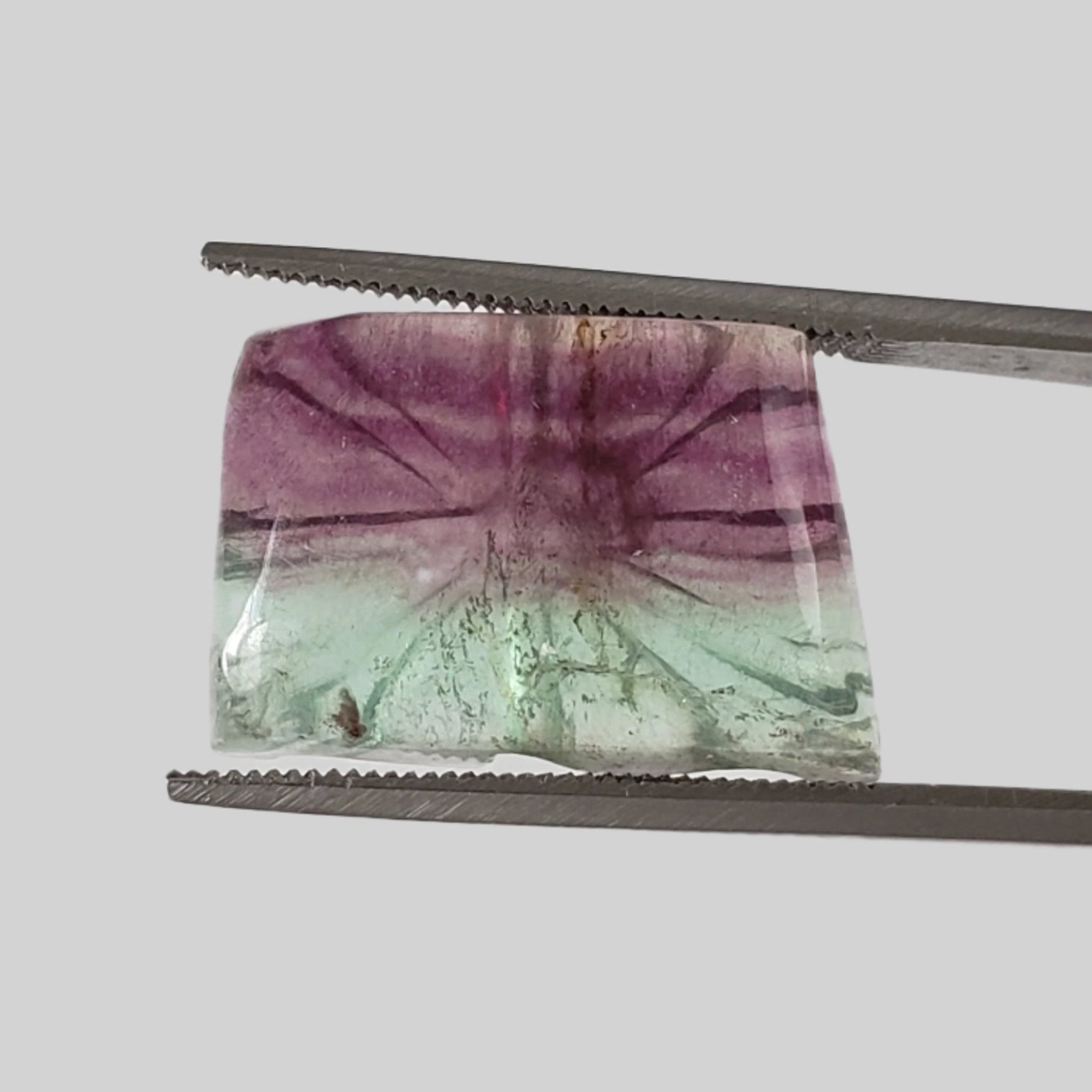  Fluorite | Carved Fluorite Cabochon | Multi-Color | 18.5x12mm 4