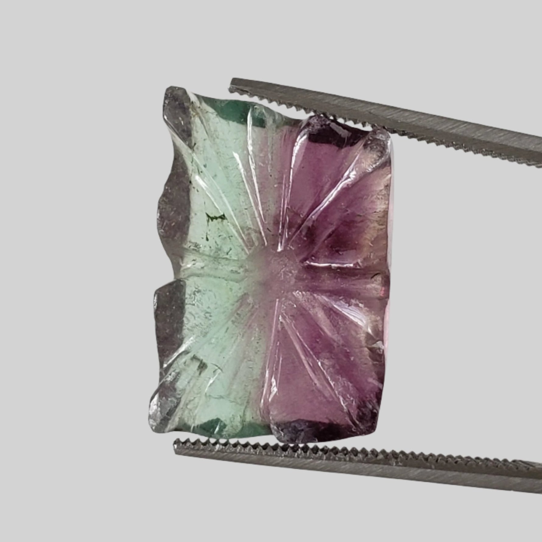  Fluorite | Carved Fluorite Cabochon | Multi-Color | 18.5x12mm 5